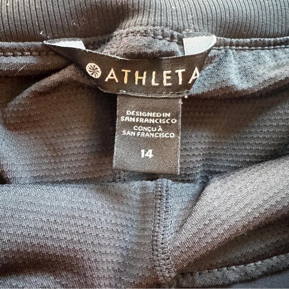 Athleta Brooklyn Skort 16” Black SIZE 14 #657678 Zipper Pockets Golf Athletic
